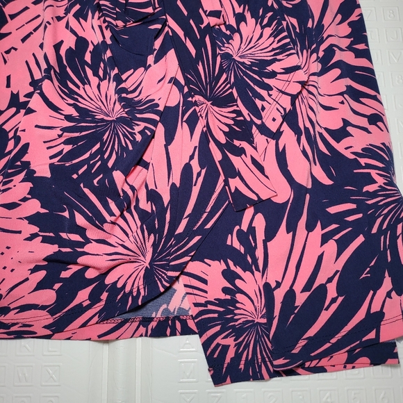 Maggy London 12P pink floral print Midi Dress - Picture 6 of 6